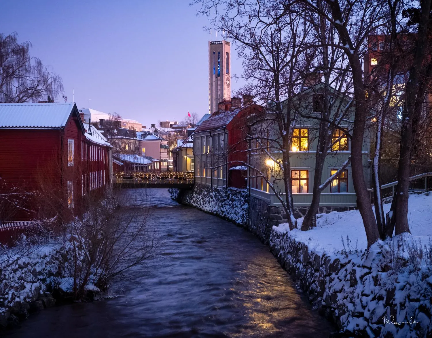 En vintrig bild från Svartån